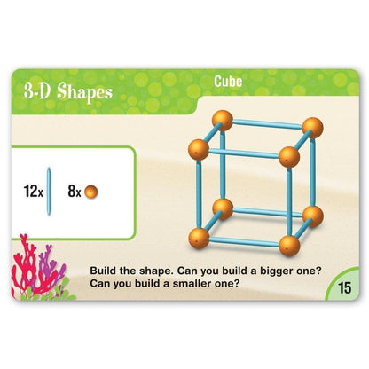 Learning Resources Dive into Shapes! A Sea and Build Geometry Set - Math Manipulatives, 3d Classroom Must Haves, STEM Games, Fine Motor Skills, Science Experiments for Kids, Building Supplies
