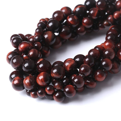 60PCS 6MM AAA Rose Red Tiger Eye Stone Beads Natural Gemstone Bead Crystal Healing Energy Jewelry Making DIY 15 inches