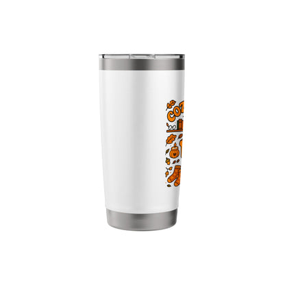 Halloween Cat Fall Cozy Season Stainless Steel Insulated Tumbler