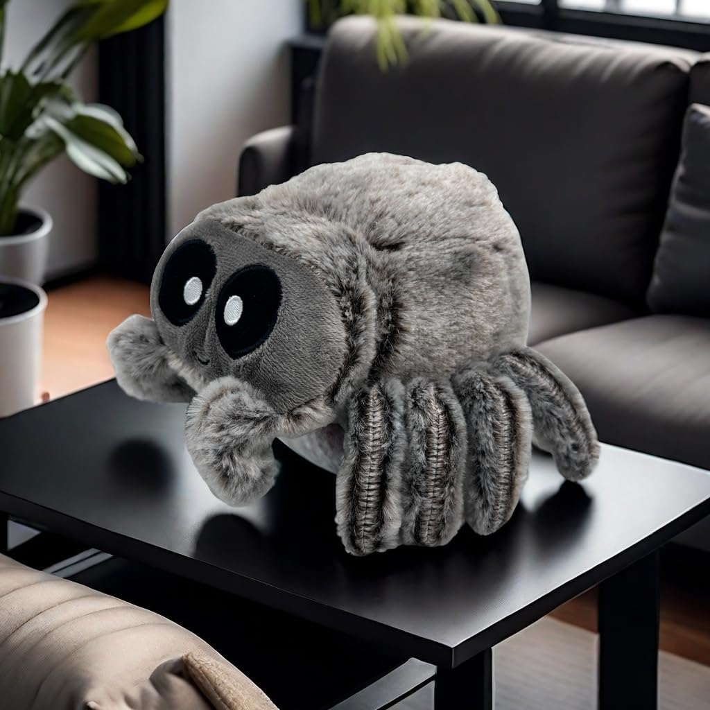 Gleec New Spider Plush Doll - Cute stuffed animal toy for Children, perfect as a for Halloween and Christmas, Brown