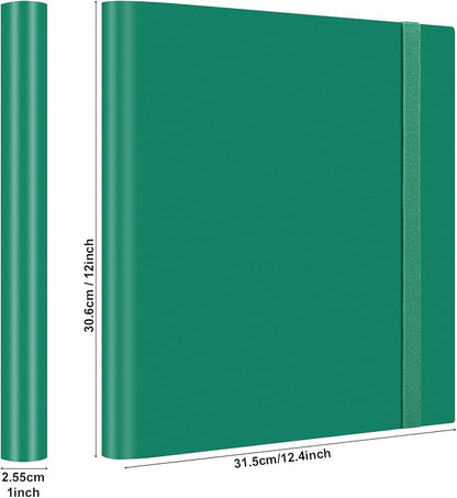 GEAoffice Card Binder, 12 Pockets Trading Card Album Book Folder, 624 Side Loading Pocket Collection Binder for Yugioh, MTG, TCG, Sports & Games Cards, Green