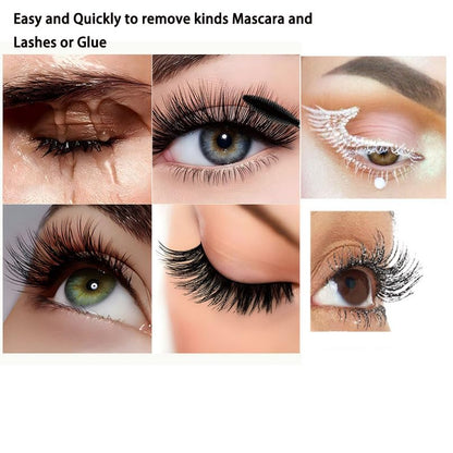 2 Pcs Lash Glue Remover for Eyelash Extension Lash Glue Cluster Falscara, Professional Eyelash Adhesive Dissolver Travel Size Toiletries Removes Stubborn Eye Makeup for Girls and Woman