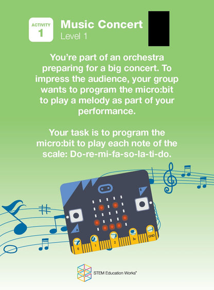 microbit Activity Cards for STEM Education - Micro:Bit - with Classroom Friendly Teacher Guide & 15 Interactive Challenges for Students