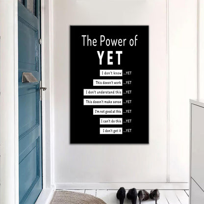 Motivational Wall Art Inspirational Entrepreneur Quotes Picture Painting Canvas Print Positive Theme Quotes Wall Decor Artwork for Home Teens Room Office Teacher Stretched and Framed [18''Wx24''H]