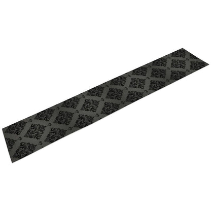 Halloween Table Runner, Classic Black Damask Print Table Runner for Holiday Party Kitchen Dining Decor, 13x70 Inch