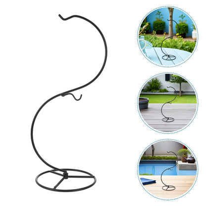 POPETPOP 2pcs Decorative Hanger Hooks for Terrariums and Air Plant Holders, S-shaped Iron Hanging Stand 14x34.2cm, Glass Globe Display Rack for Home, Wedding, Halloween, and Seasonal