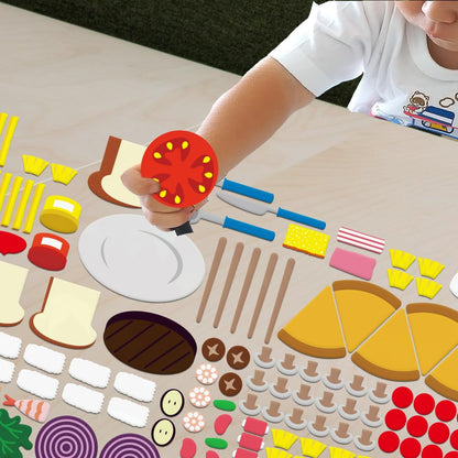 BEUNITONE 130 Pcs Felt Fruits and Vegetables Learning Pieces My Plate Precut Flannel Felt Board Figures Preschool The Very Hungry Precut Pieces for Flannel Board Gifts