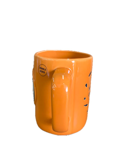 Rae Dunn Halloween Ceramic Coffee Mug Stitch No Regrets Only Candy Orange
