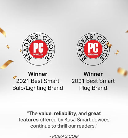 Kasa Smart Light Bulb KL110, LED Wi-Fi smart bulb works with Alexa and Google Home, A19 Dimmable, 2.4Ghz, No Hub Required, 800LM Soft White (2700K), 9W (60W Equivalent)