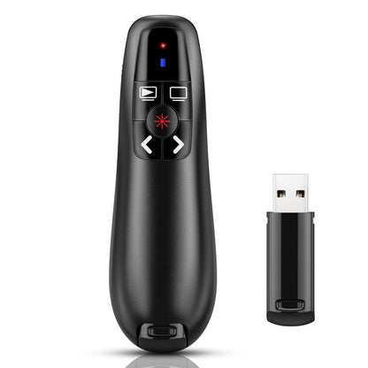 NinjaABXY Presentation Clicker Wireless Presenter Remote Clicker for PowerPoint Presentation, RF 2.4GHz USB PowerPoint Clicker Slide Advancer with Volume Control for Computer/Laptop/Mac