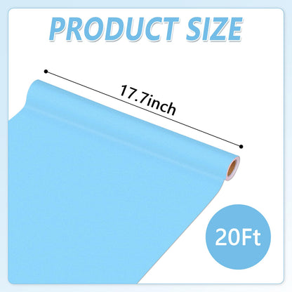 Sky Blue Bulletin Board Paper Roll Light Blue Bulletin Board Background Paper Back to School Classroom Decoration Poster for Art Craft DIY Projects Home Office Classroom Party Supplies 17.7in x 20ft