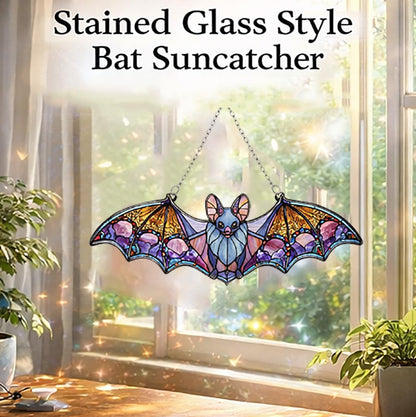 Bat Car Hanging Ornament, Bat Suncatcher, Gothic Rear View Mirror Decor, Halloween Bat Window Hanging, Witchy Gifts for Goth Women(Bat 4)