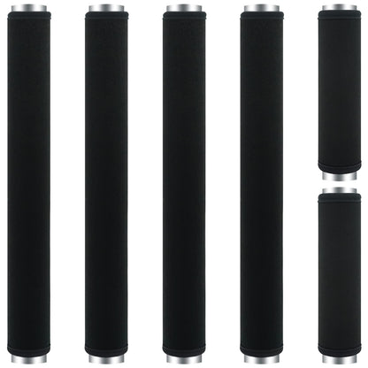 ZAWAGIIK 6Pcs Refrigerator Door Handle Cover Washable Kitchen Appliance Decor Handles Fridge Oven Microwave Dishwasher Antiskid Protector, Keep Off Fingerprints Food Stains (Black)