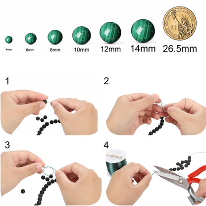 Marine Blue Jade Marrow Stone Beads for Jewelry Making DIY Bracelet Necklace Jewelry Making 1 Strand 15.5inch 35PCS 10MM