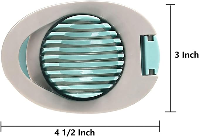 Egg Slicer for Hard Boiled Eggs Cutter with Stainless Steel Wire Dishwasher Safe (Green)