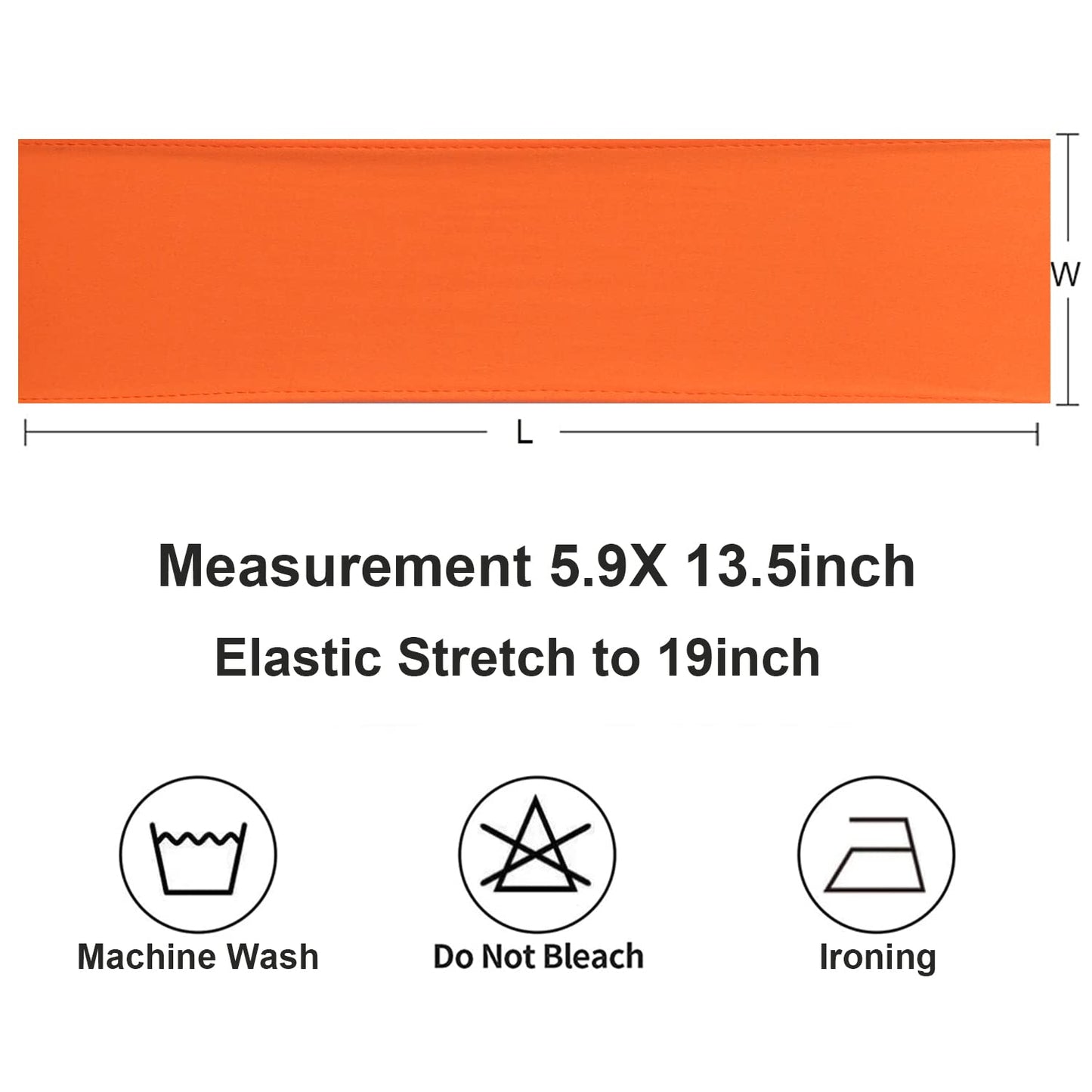 Gankar Burnt Orange Chair Sashes 50 Pack, Spandex Halloween Chair Sashes, Orange Chairs Bands for Party Banquet Theme Event Decor