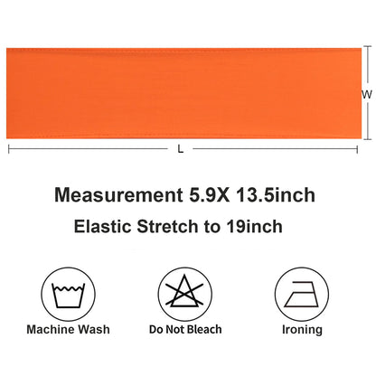 Gankar Burnt Orange Chair Sashes 50 Pack, Spandex Halloween Chair Sashes, Orange Chairs Bands for Party Banquet Theme Event Decor