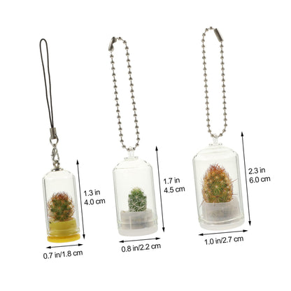 GALPADA 6pcs Key Chain Keychain Charm Keychain Accessories Decor Plants Plant Keychain Hanging Terrarium Large Home Keychain Vase Jar Clear Vase Car Miniature Hanging Planters Bulb Glass