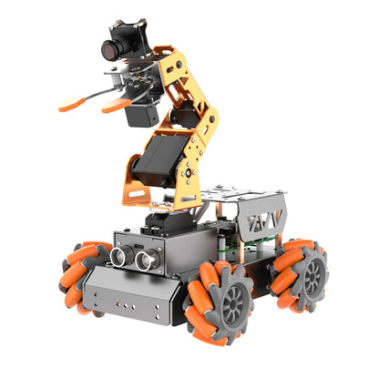 MasterPi 5DOF Robotic Arm for RaspberryPi 5 AI Vision Tracking Target Sorting Line Follow Open Source Programming Smart Robot Car Kit for Teen Adult STEM Educational Building Robot, with RPi 5 4GB