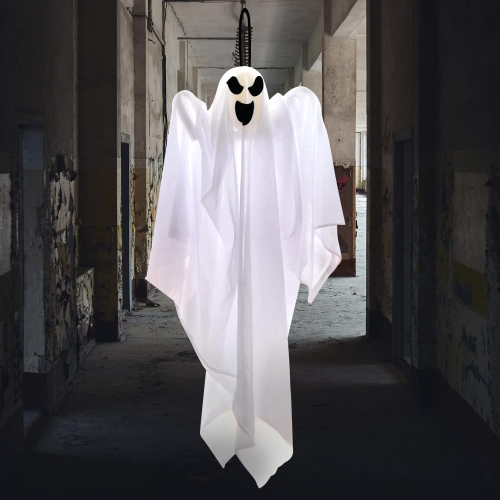 JOYIN 3 PCS Halloween Party Decorations 27.5" Hanging Ghosts, Cute Flying Ghosts for Front Yard Patio Lawn Garden Party Décor and Holiday Decorations