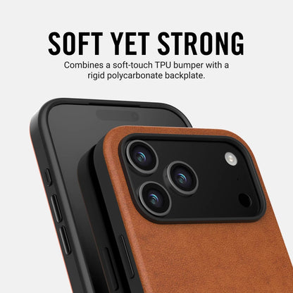 Ridge Case Compatible with iPhone 17 PRO - Compatible with MAGSAFE & Wireless Charging, Aluminum Control Buttons, Dual-Layer Construction, TPU Bumper with Drop Protection (Tobacco Brown)