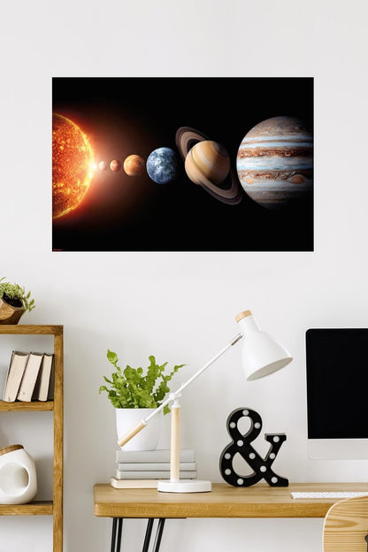 Science - Solar System Planets 26 Wall Poster, 34L" x 22.4W", Premium Unframed Version