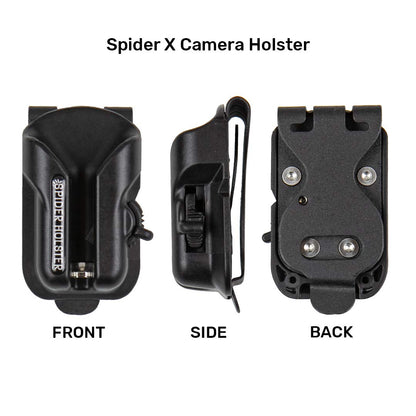 Spider Holster – Spider X Camera Holster Set for Carrying a Professional Mirrorless Camera with Included Clip-On Self-Locking Camera Holster – Compatible with Any Belt