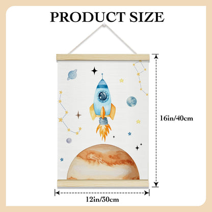 rizotus Solar System Plants Poster Hanger Frame Set of 2, Space Wall Art Posters for Kids Room, Hanger Frame for Boys Bedroom Classroom Toddler Nursery Playroom Wall Decor, 12x16 Inch -B02