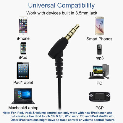Joysico Sport Headphones Wired Over Ear in-Ear Earbuds for Kids Women Small Ears Comfortable, Earhook Earphones for Running Exercise Jogging, Ear Buds with Microphone and Volume for Cell Phones Black
