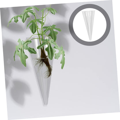 TOGEVAL Hydroponic Wall Hanging Glass Planter for Indoor Plants Space-Saving Terrarium Vase for Home Decor Modern Design Visible Root Growth for Flower Cuttings and Greenery