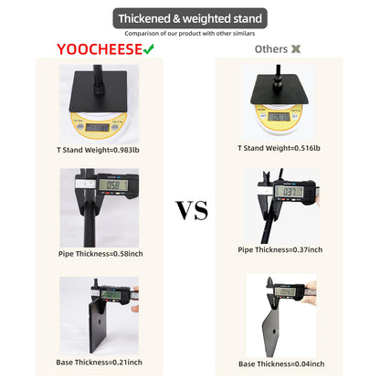 Yoocheese Photo Backdrop Kit, Double-Sided Paper Background with Stand, 22x34 Inch, 14 Colors, for Product Food Photography, Studio Tabletop Props