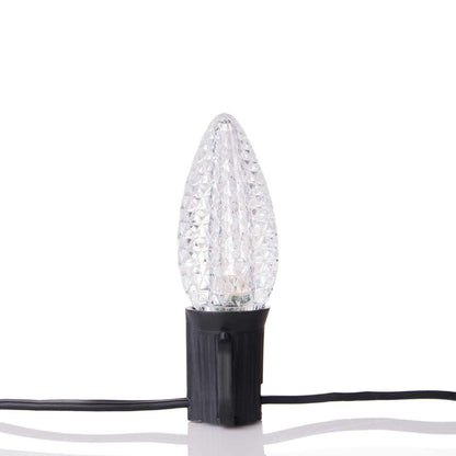 Minetom C9 LED Christmas Light Bulbs, Dimmable Warm White, 50 Pack, E17 Base for Indoor & Outdoor Holiday Decoration