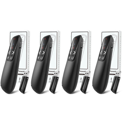 (4 Units) Wireless Presenter Remote, Clicker for Laptop PowerPoint Presentations Pointer, RF Computer Clicker for Presentations Remote, Slideshow/Smartboard/College/Classroom/PPT Clicker