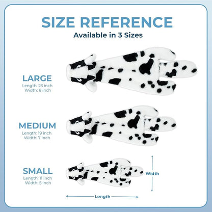 Best Pet Supplies Squeaky Dog Toys with Soft Durable Fabric for Small, Medium and Large Pets Interactive Toy for Indoor Play, Supports Active Biting and Play - Cow, Large
