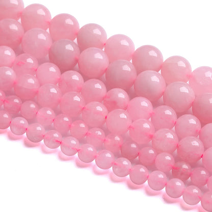 8MM 46PCS Natural Stone Brazilian Rose Quartz Crystal Beads for Jewelry Making DIY Bracelet