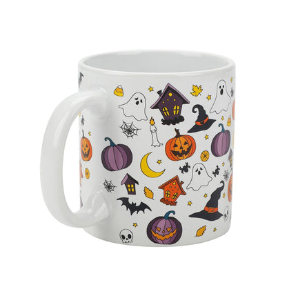 Bioworld Halloween Ghosts & Scary Icons 2-Pack 16 Oz Ceramic Mugs