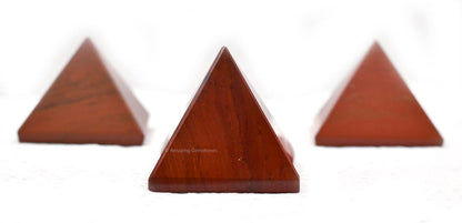 Amazing Gemstone Red Jasper Pyramid Crystal Healing Stones - 1" Great Pyramid Figurine of Natural Stone Pyramid for Meditation, Reiki, Chakra Balancing and Crystal Pyramids Grid