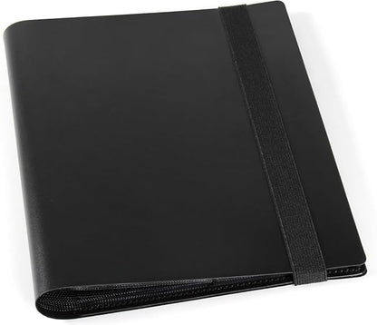 GEAoffice Card Binder - 4 Pocket Trading Card Collection Album Folder - 160 Side Loading Pocket Binder for TCG, MTG, Sports&Game Cards - Gifts for Card Collectors (All Black)
