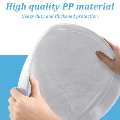 Eccliy 6 Pack Plastic Plant Saucer Heavy Duty Planter Saucers Large Plant Pot Saucers Plastic Water Trays for Indoors and Outdoors Flower Plant Plant Drip (White,16 Inch)