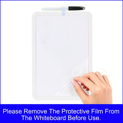 MXG Portable Double-Sided Whiteboard, 8x12 Inch Small Dry Erase Board with Markers, Eraser & Magnets, Mini Whiteboard for Wall, Office, Home, Kitchen, Classroom, Business Presentation