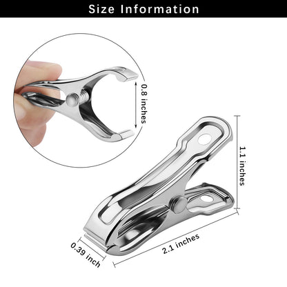 Aodaer 60 Pieces Stainless Steel Garden Clip with Strong Grip Heavy Duty Greenhouse Clips Anti-wind Garden Shed Film Shading Net Rod Clamps for Shade Cloth Plant Cover on Garden Hoops