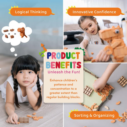 Mortar, Real Red Clay Mini Bricks Rectangle Brick Bundle, Construction Education Toy for Kids 6+ Years Old & Adults, Realistic House, DIY Garden, STEM Building Set, Washable and Reusable (50pcs)