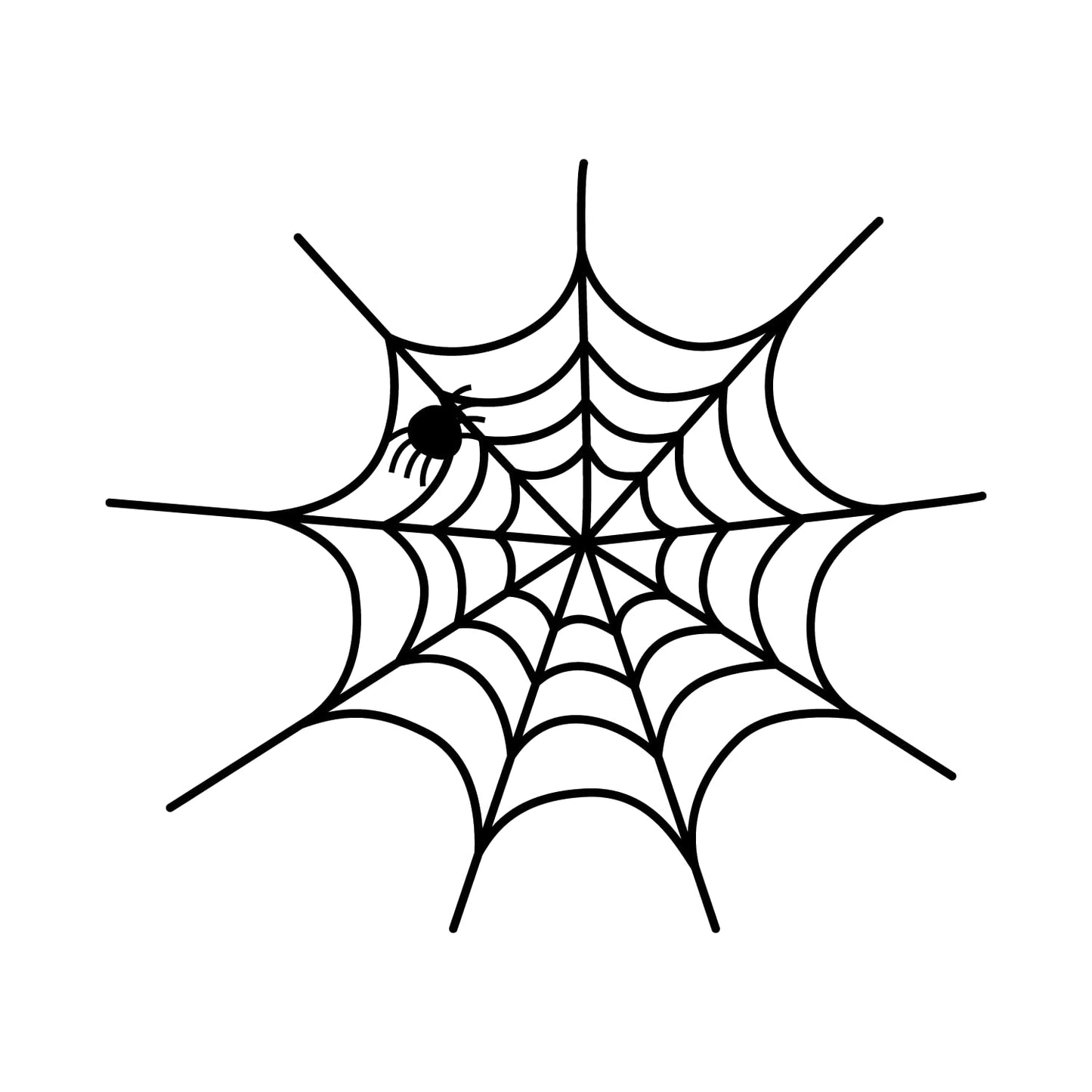 Vinyl Wall Art Decal - Spiderweb - 20" x 22.5" - Fun Halloween Web Seasonal Decoration Sticker - Teens Adults Indoor Outdoor Wall Door Window Living Room Office Decor (20" x 22.5"; Black)