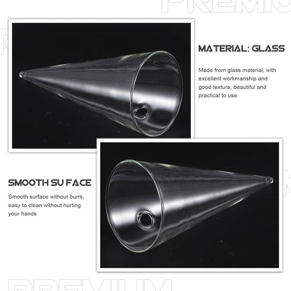 GOOHOCHY Hanging Wall Vase Glass Planter Hydroponic Flower Bottle Cone Shape Clear Glass Plant Holder for Home Office Balcony Indoor Decoration