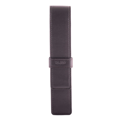 DiLoro Leather Single Pen Case Pencil Pouch Holder for One Fountain Ballpoint Rollerball Pen and Pencil (Brown)