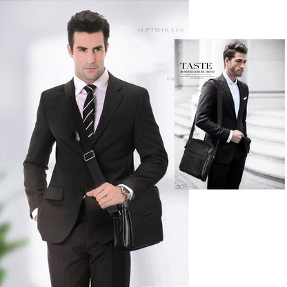 Leathario Crossbody Bag For Men Vegan Leather Shoulder Messenger Purse Sling Satchel Bag For Work Business Travel
