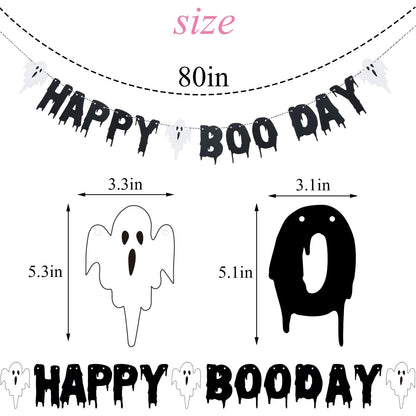 Happy Boo Day Banner, Boo Day Garland, Halloween Party Decorations, Spooky Party Supplies, Halloween Birthday Banner, Perfect Indoor Ghost Decoration, Melting Dripping Ghost