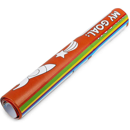 Goal Thermometer Trackers for Classrooms, 12 Pack, 6 Colors (17 x 22 in)