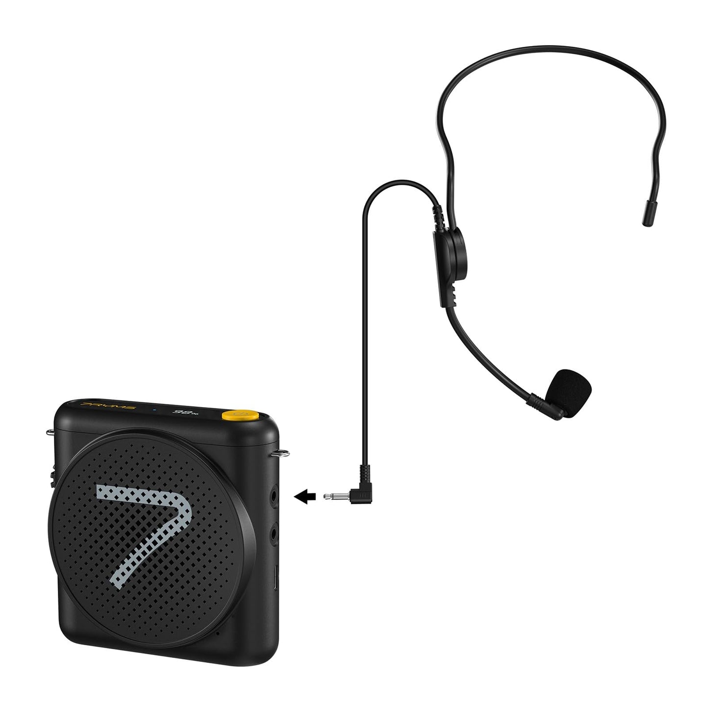 7RYMS WA1(SE) Portable Voice Amplifier for Teachers with Wired Headset Microphone,Mini Speaker Microphone for Classroom,Speech,Training Outdoor,Speaker Megaphone with Noise Canceling, 23H Workin-White