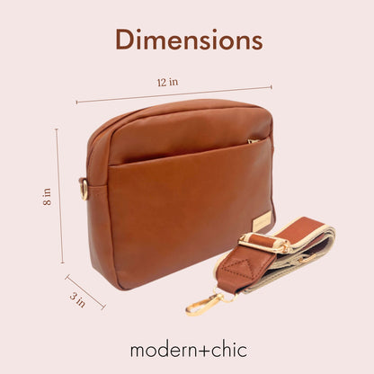 Modern+Chic Alice Crossbody Bags for Women, Small Vegan Leather Crossbody Purse, Adjustable Strap, Matching Free Wallet